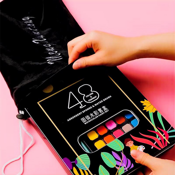 48-Color Watercolor Paint Set