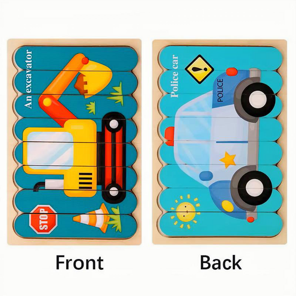 Animal Wooden Strip Puzzle