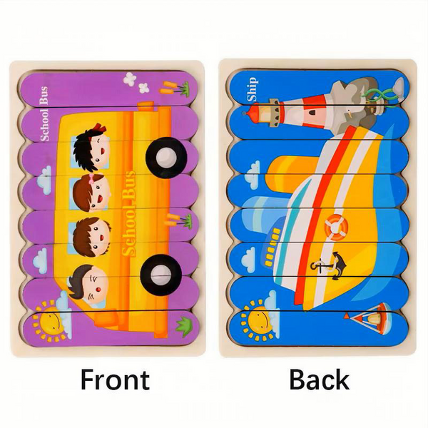 Animal Wooden Strip Puzzle