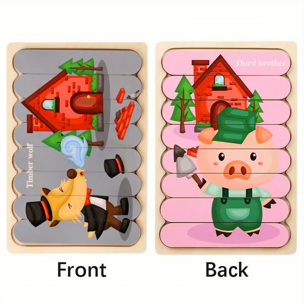 Animal Wooden Strip Puzzle