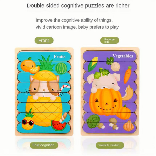 Animal Wooden Strip Puzzle