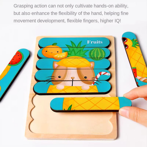 Animal Wooden Strip Puzzle