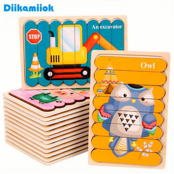 Animal Wooden Strip Puzzle