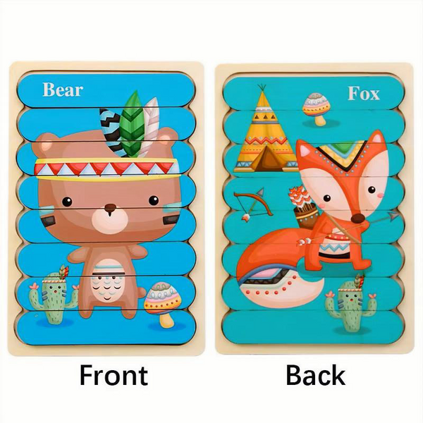 Animal Wooden Strip Puzzle