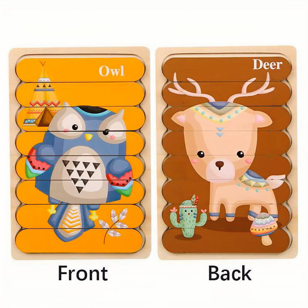 Animal Wooden Strip Puzzle